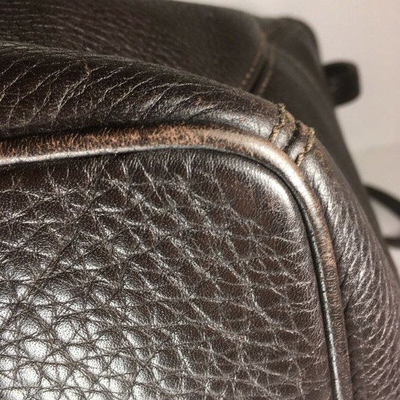 Coach Sonoma 4923 Vintage Small Petite Brown Pebbled Leather Bucket Shoulder Bag - Picture 11 of 12